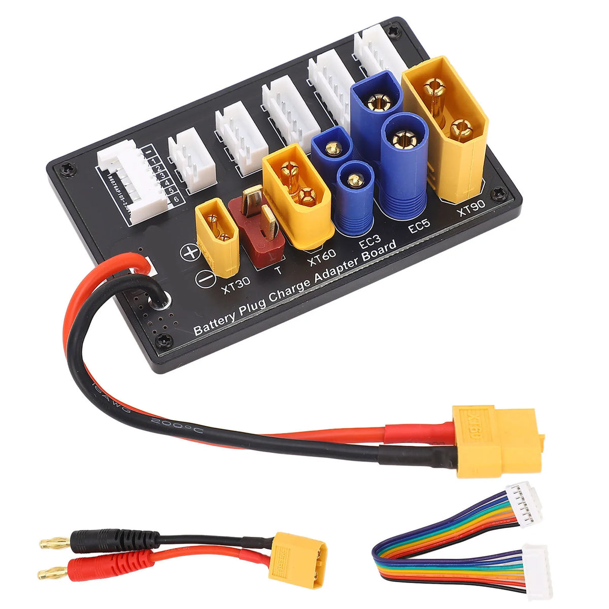 Battery Charger Adapter Board, XT30/60/90, EC3/5 & T Plugs