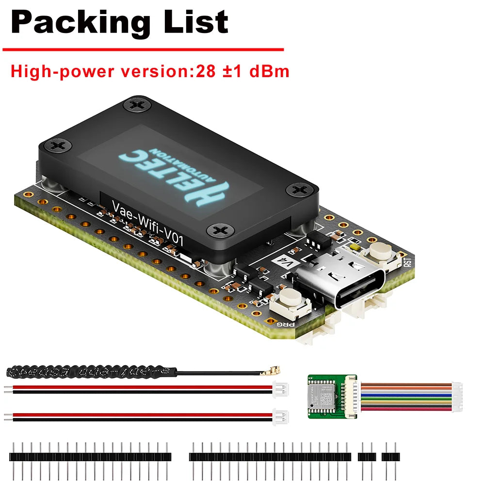 Heltec V4 Meshtastic WiFi LoRa 32 razvodna pločica kućište set meka antena ESP32 SX1262 sol energija BLE Low Power