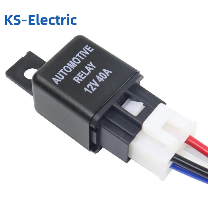 Automotive Relay with Socket, 12V or 24V Coil