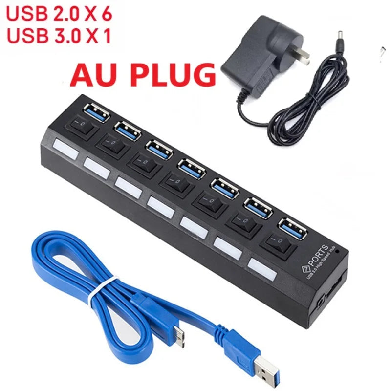 Hub USB 3.0 commutato - Quattro o sette porte