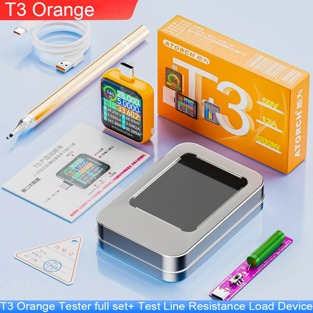 Tester ładowania USB z ekranem dotykowym T3