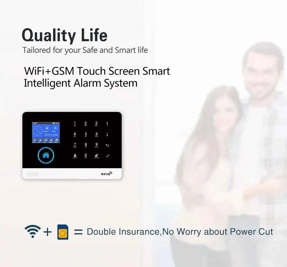 4G WiFi Smart Home Alarm System with App Control