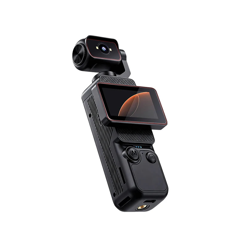 Pocket Action Camera with Rotating Lens