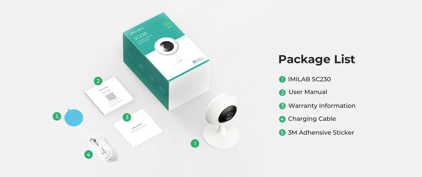 IMILAB SC230 2.5K Indoor Wi-Fi Security Camera with AI Detection