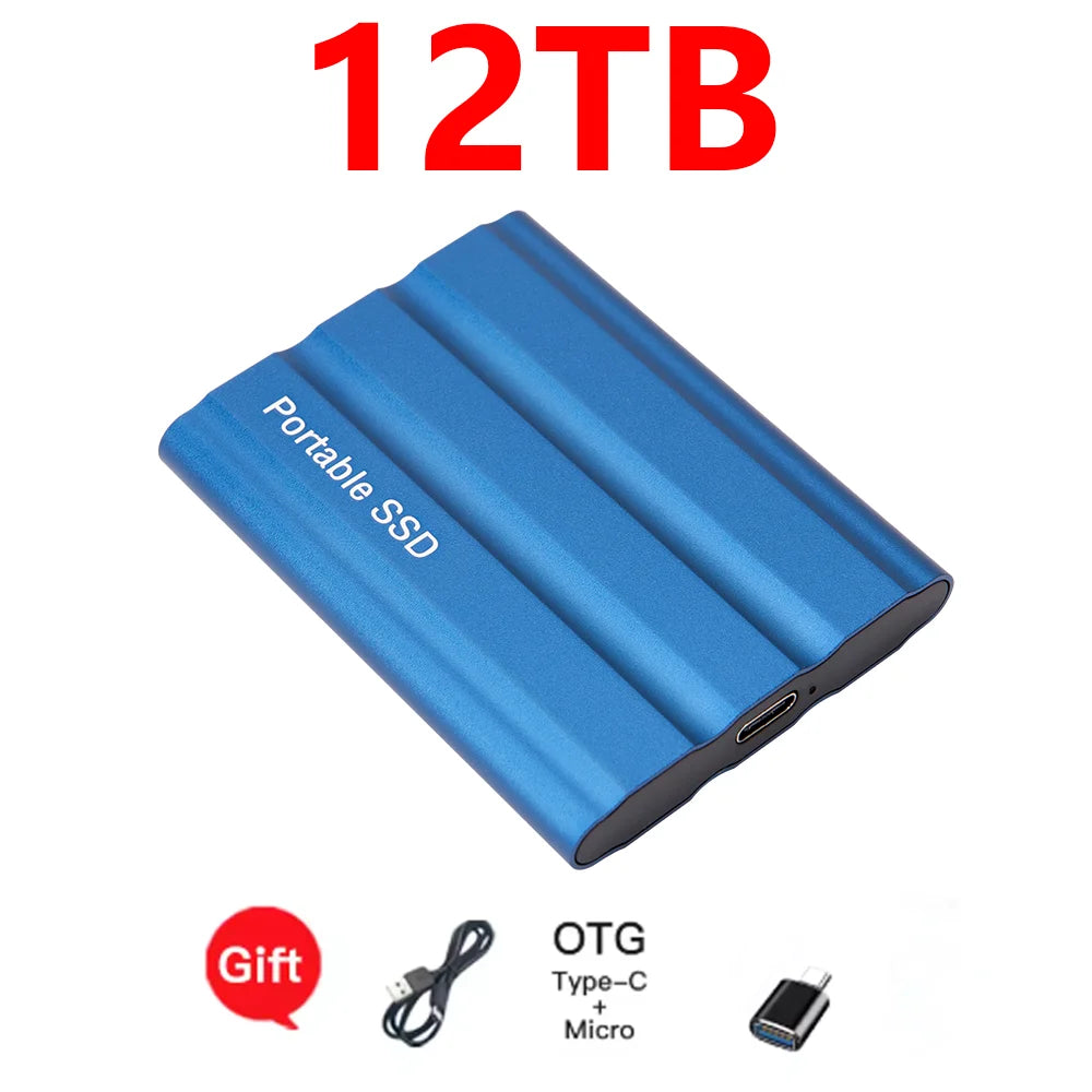 Reliable Slim Storage Device Portable External SSD 1TB 4TB 16TB 128TB High Speed for Notebook Laptop PC Usage