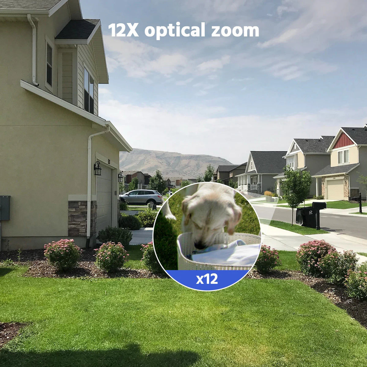 3 Inch PTZ Security Camera Dual Lens 5+5MP with 12X Optical Zoom