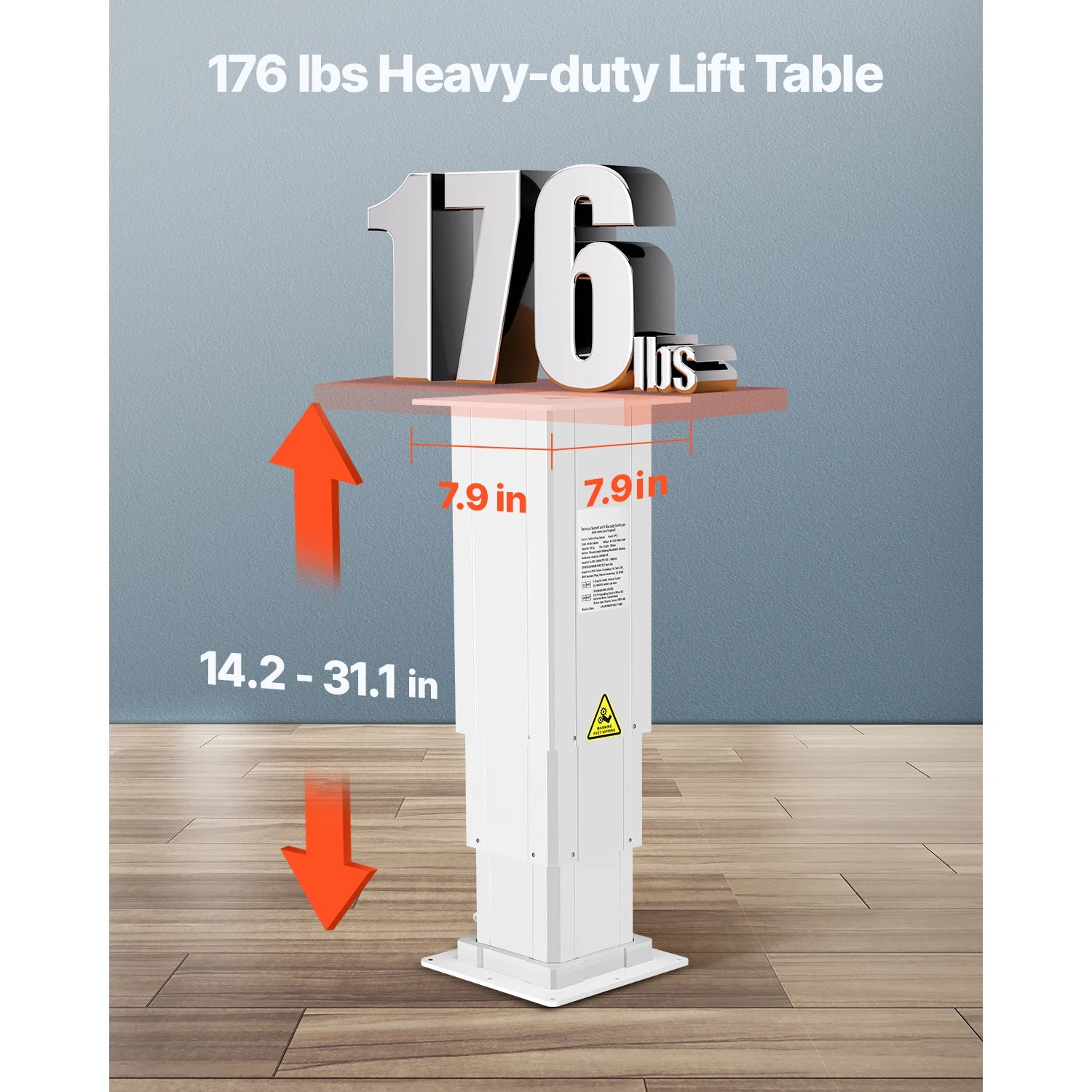 Elektrický zdvíhací stĺpový systém 80 kg nastaviteľný 36–79 cm