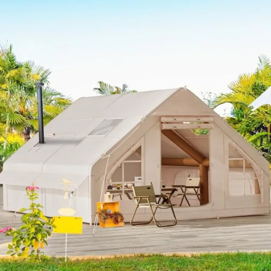 13x10ft Inflatable Camping Tent for 8 People with Pump