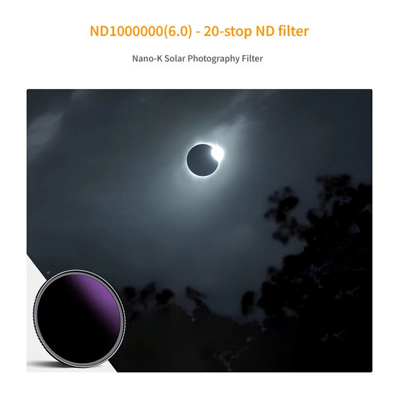 ND1000000 Camera Lens Filter - Thread Options