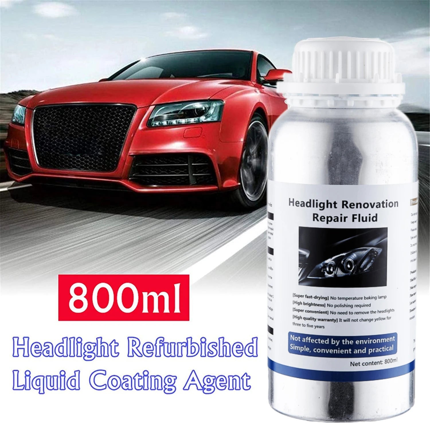 Car headlight repair tool heating Cup Car headlight Care Tool 800ML Car Headlight Polishing Liquid Polymer Car Repair Products