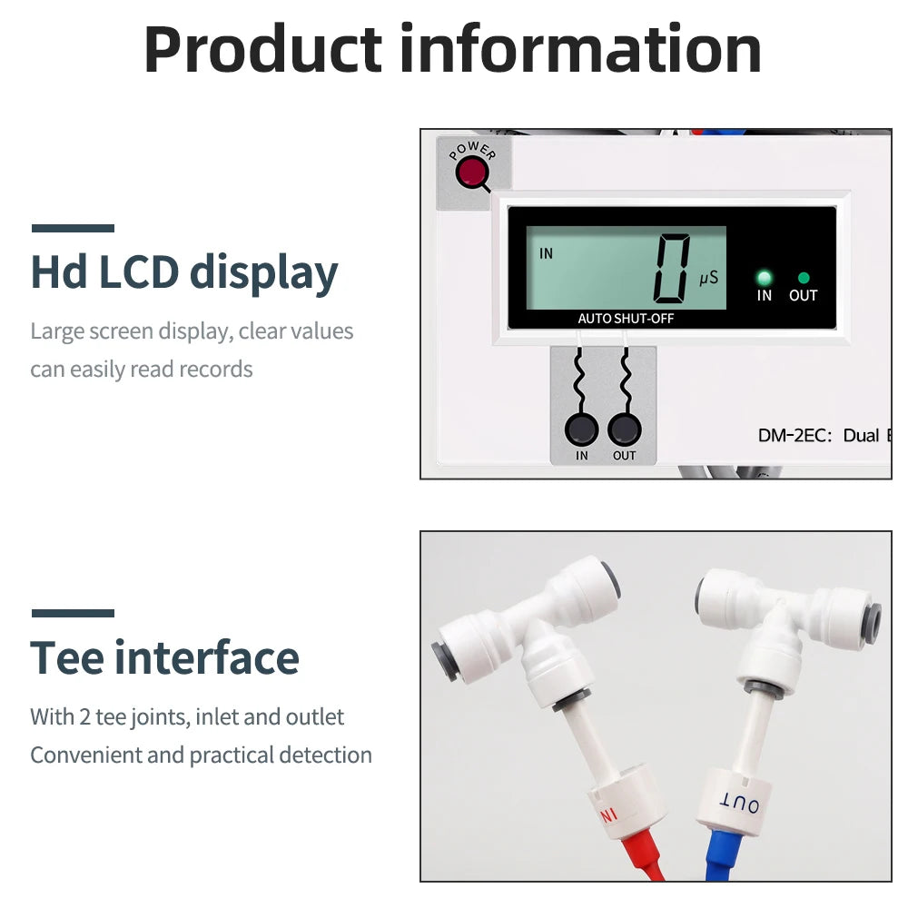 Inline TDS- en EC-watermonitoropties