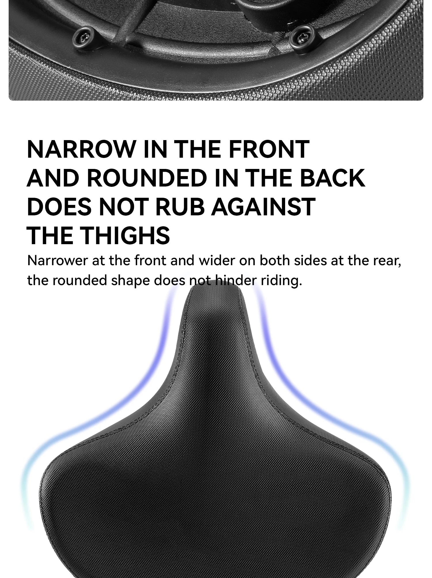 Comfortable Wide Bike Saddle Cushion with Shock Absorbing Foam