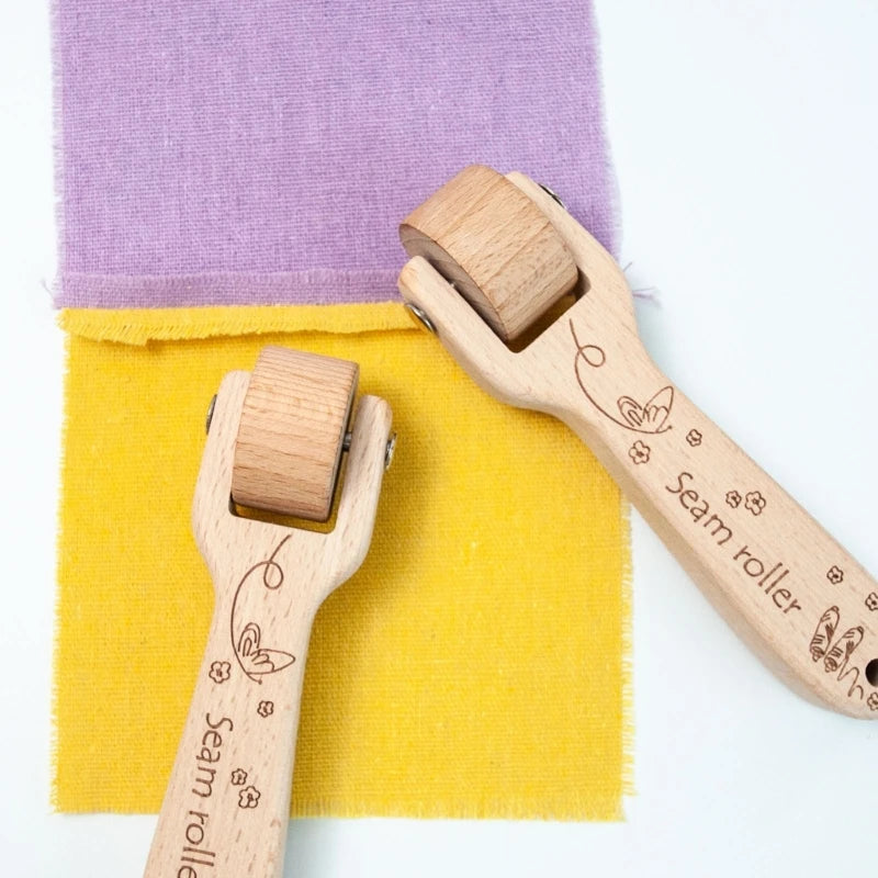 Drveni Gurni Vozni Kotač Alati za Šivanje Zglobni Valjak Seamski Valjak Tepanja Naljepnica Ergonomična Ruka za DIY Šivanje