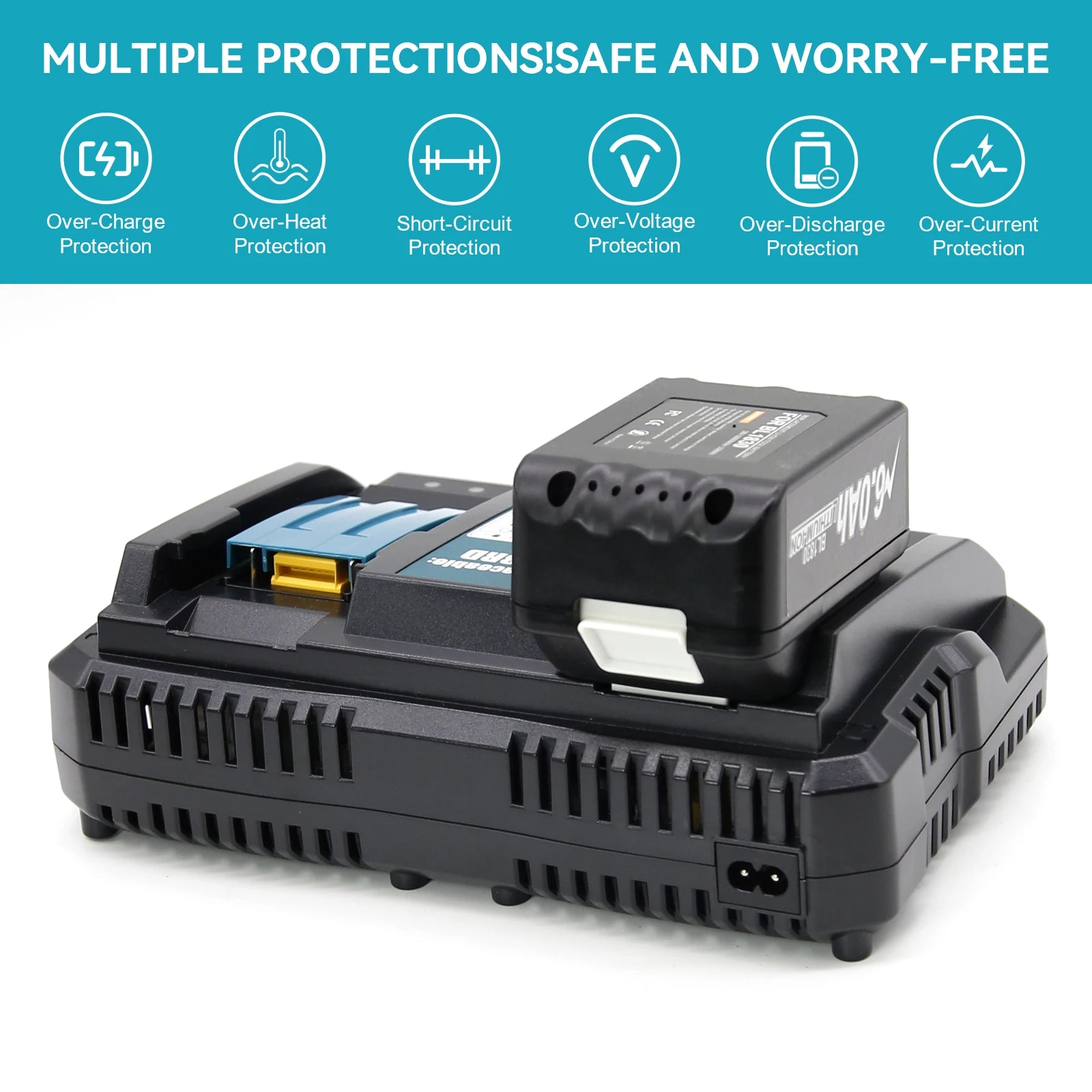 Makita 18V Double Charger EU Plug Replacement