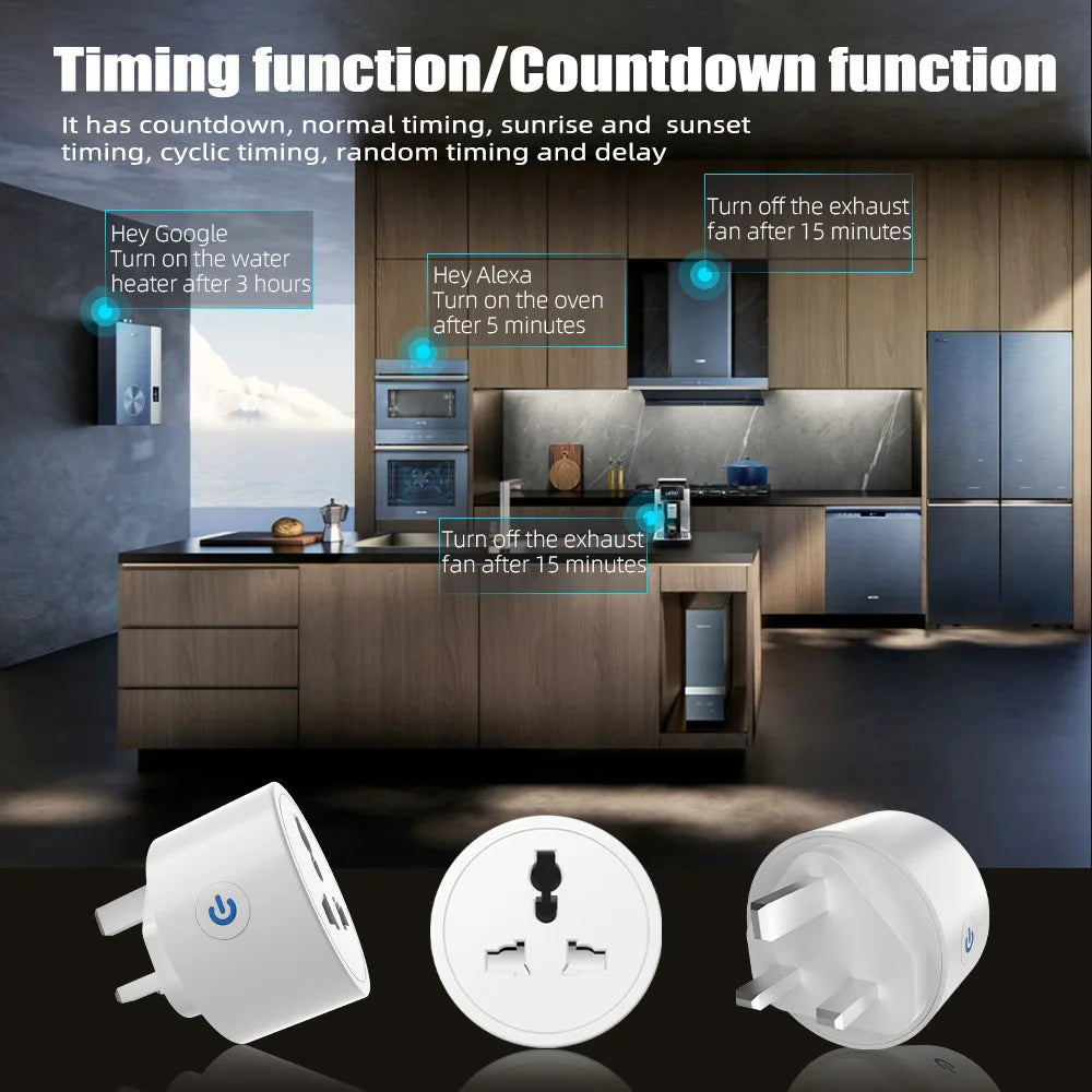 Tuya Wi-Fi Smart Plug Adapter - Regional Options