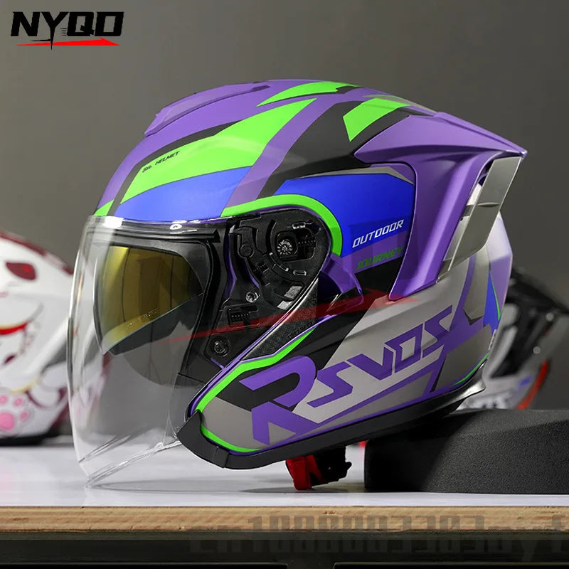 Ryzen RO-5 Unisex Half Motorcycle Helmet