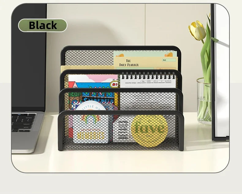 Metal Mesh Desktop Mail Organiser