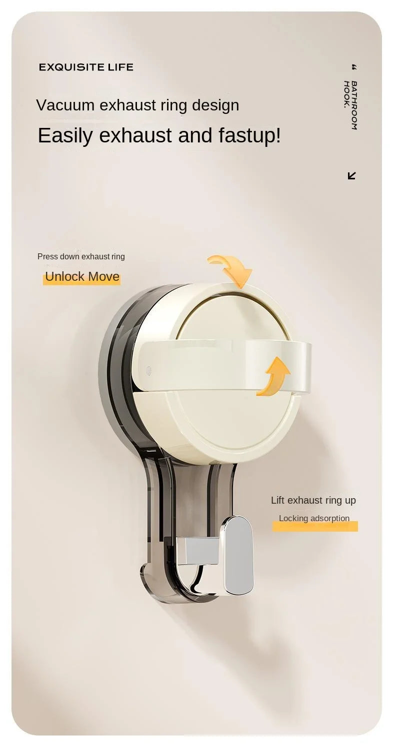 Suction Hooks Strong Vacuum Power Traceless No-Drilling Adhesive Hooks for Home Bathroom Kitchen Door Back and Toilet Area