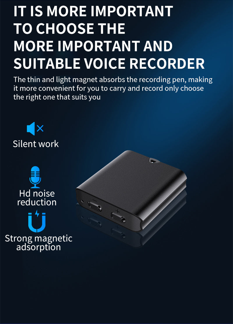 Powerful UltraThin Mini Sound Recorder Gadget Professional Safety Encryption Discreet Listening Device Portable Mp3 Player Espia