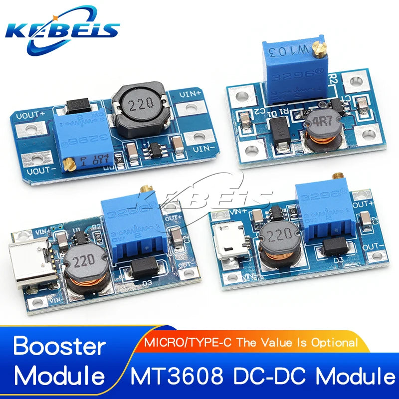 Module convertisseur élévateur CC-CC réglable MT3608