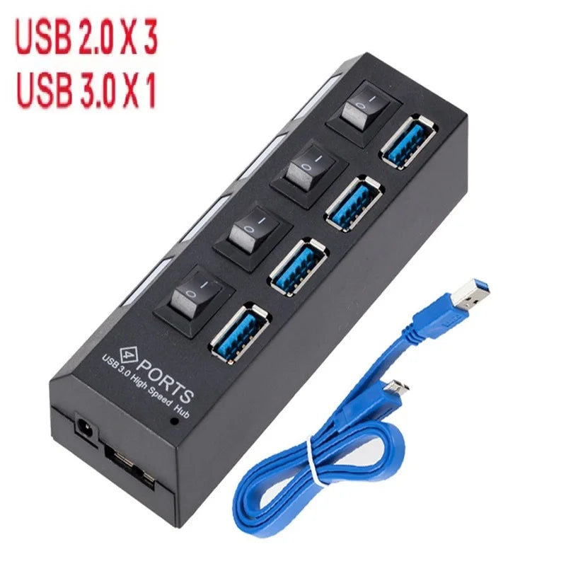 Hub USB 3.0 commutato - Quattro o sette porte