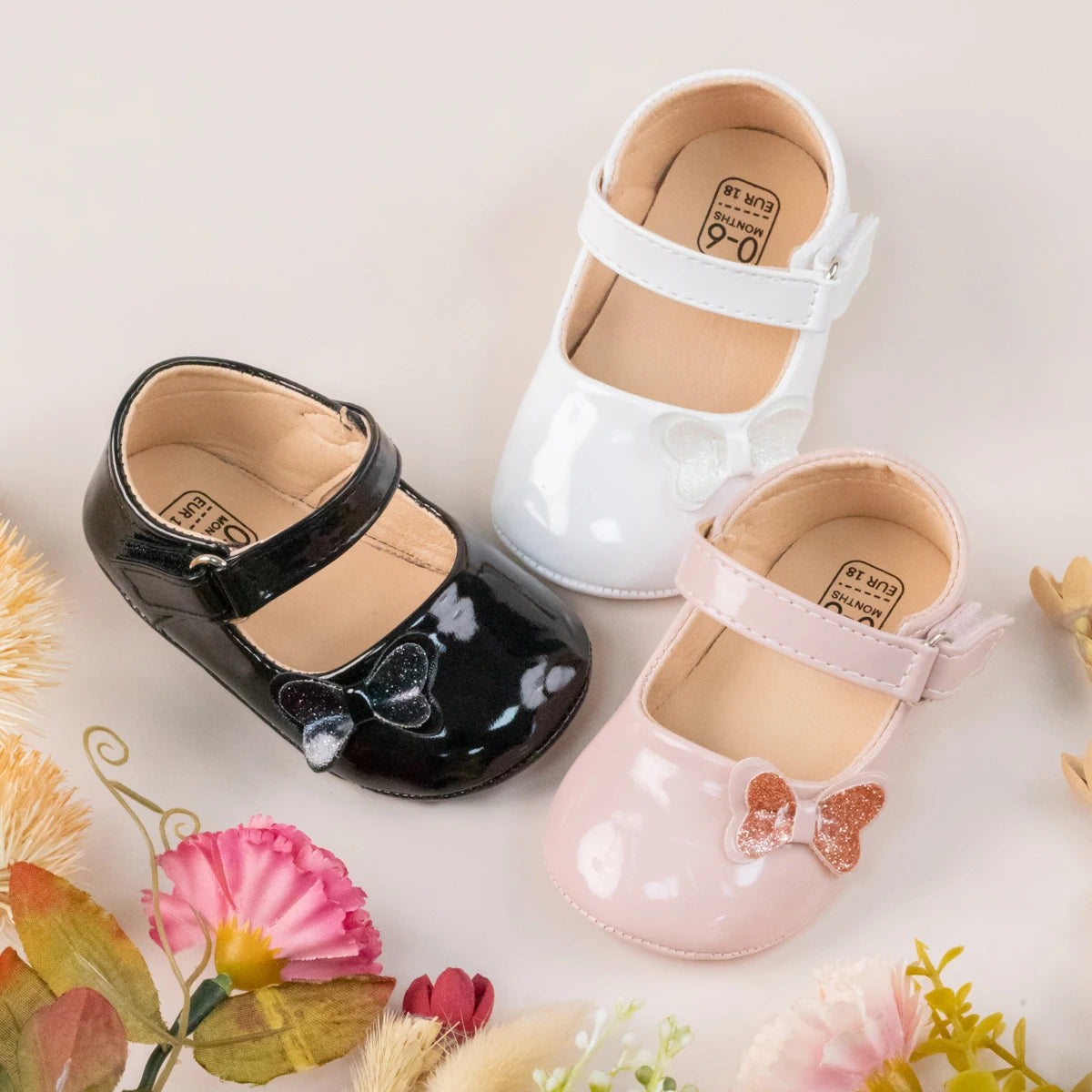 Baby Princess PU Toddler Shoes with Bow