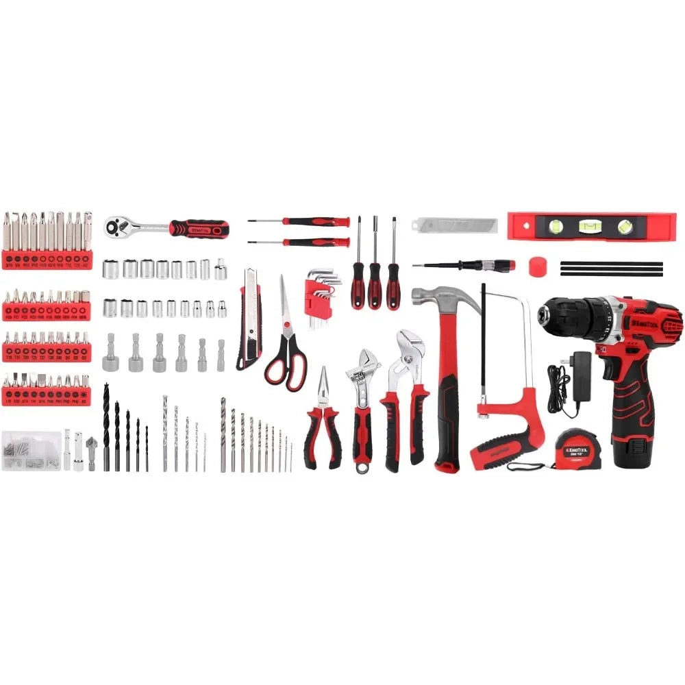 276-Piece Tool Kit with 12V Cordless Drill Driver and Case
