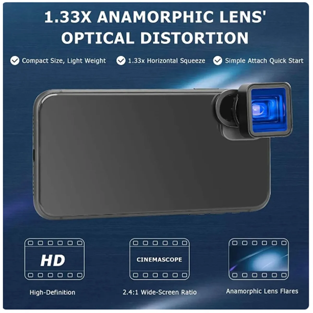 1.33x Anamorphische Handy-Kamera-Linse