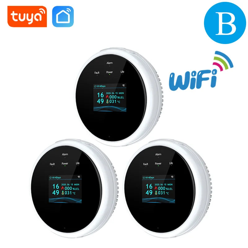 جهاز إنذار عن الغاز القابل للاشتعال يعمل عبر Wi-Fi من Tuya