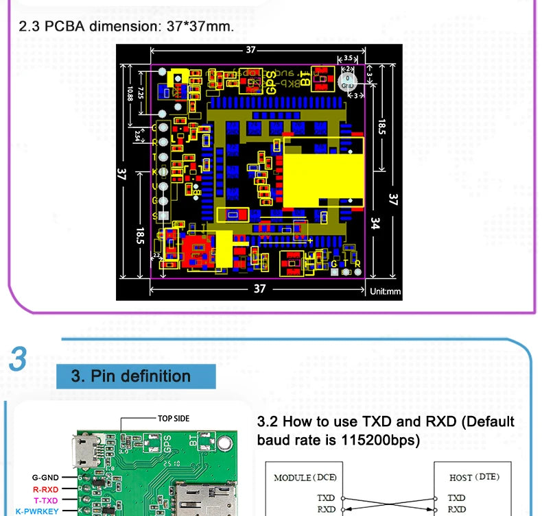 A7670E LTE Cat 1 4G Module Breakout Kit with Nano SIM Slot
