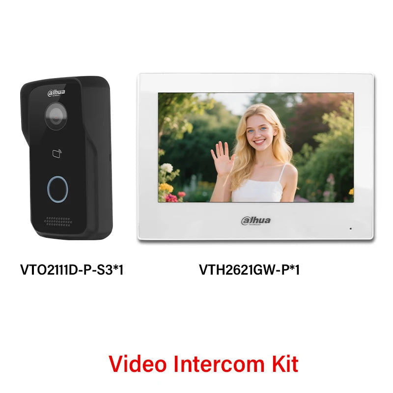 Dahua 2MP Doorbell Camera VTO2111D-P-S3 IP Video Intercom Supports Card APP Unlock PoE Full Digital H.265 2025 Latest Version
