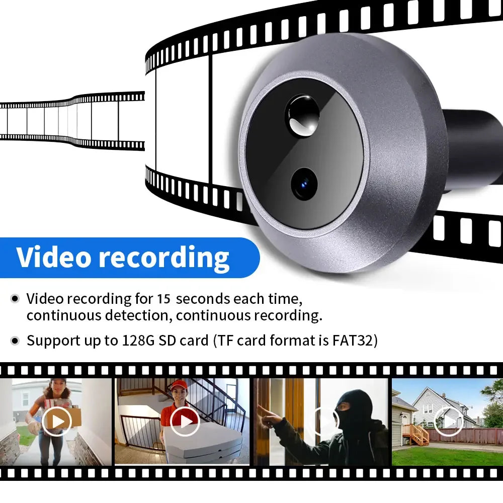 Smartes Türspion-Türkamera mit PIR-Bewegungssensor