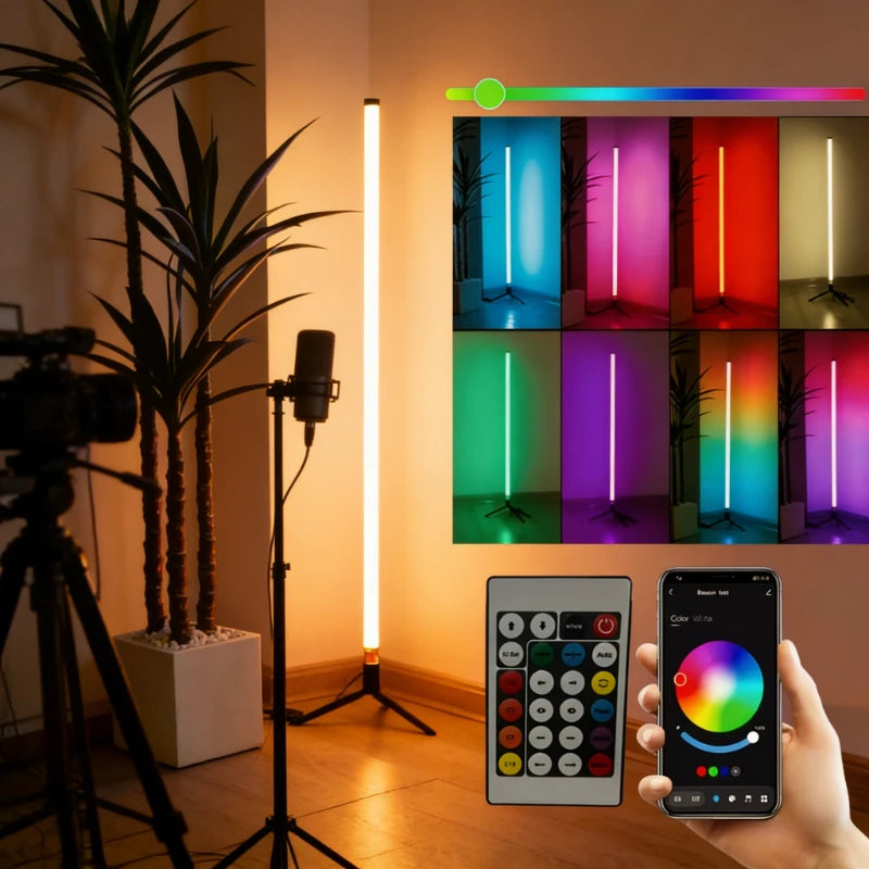 Lampe de sol d'ambiance RGB 120 cm