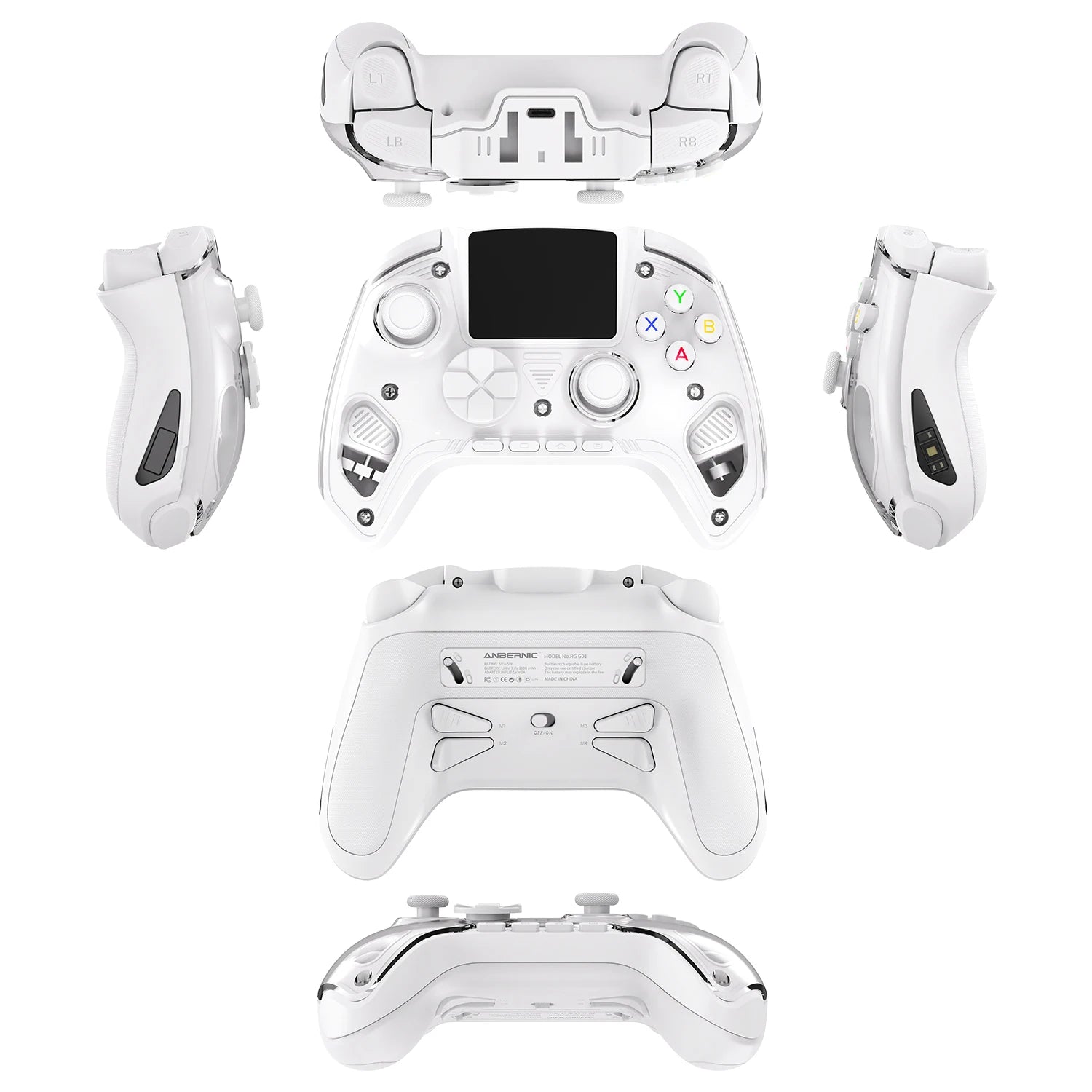 Interactive Screen Wireless Gaming Controller for PC, Steam, Linux, Android, Switch, iOS