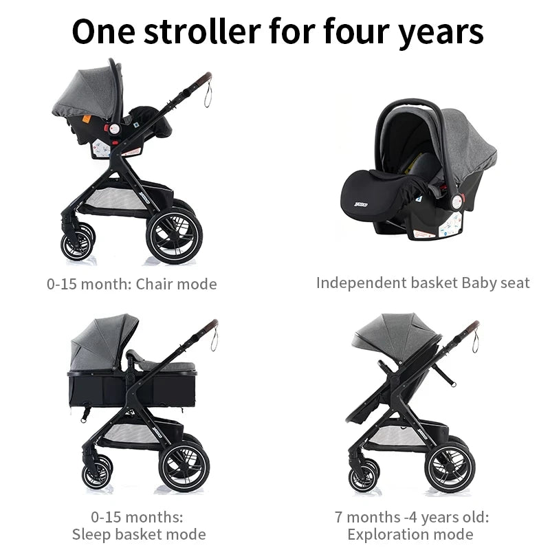 3‑in‑1 Multifunction Baby Stroller with Car Seat