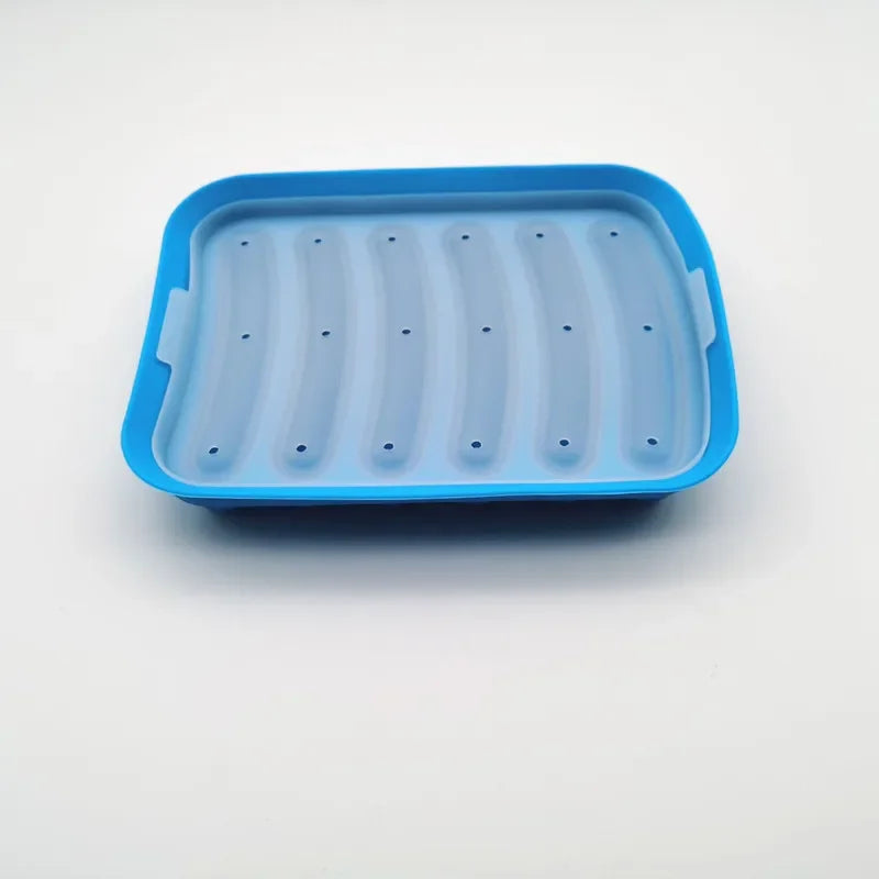 Six-Cavity Silicone Sausage Mould with Lid
