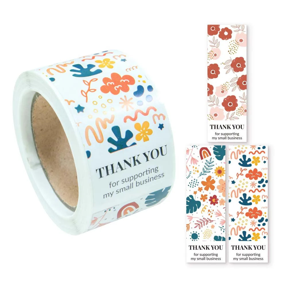 100pcs/roll Naljepnice za pečat s natpisom Hvala Male naljepnice za ukras poklona za male tvrtke Ovaj paket također je sretan što vas vidi