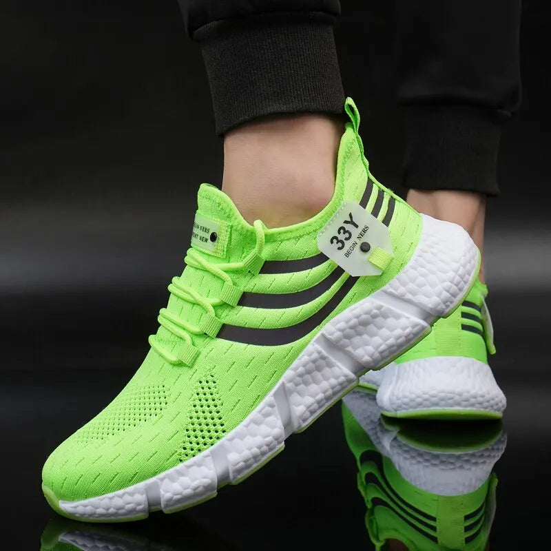 Mesh veterschoenen voor heren