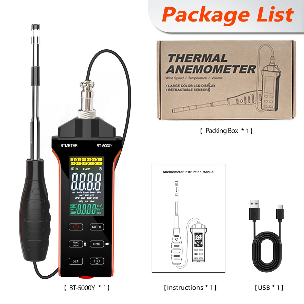 Hot-Wire Anemometer with Retractable Probe