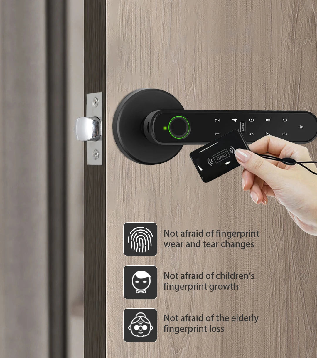 Porte-clé intelligente 5-en-1 à empreinte digitale avec contrôle via app