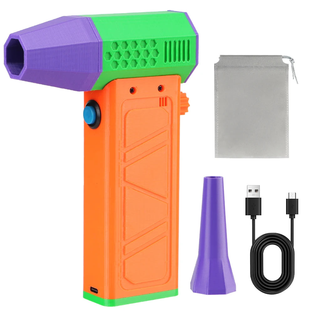 Type-C Charging Car Fan Cleaning Blower Tool 130000RPM Turbo Jet Fan 5 Outlet Nozzles Blowing Snow Electric Air Duster Portable