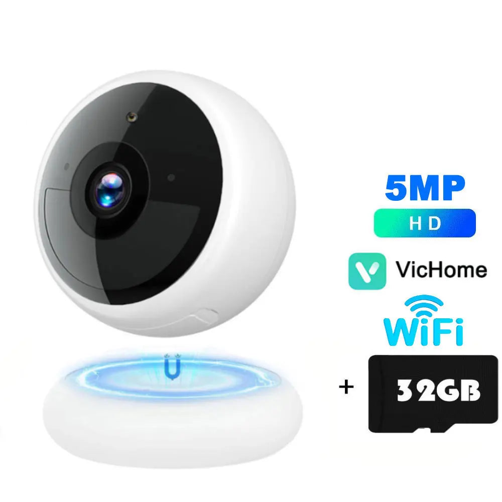 Κάμερα Ασφαλείας 2K 5MP WiFi με Ανίχνευση AI και Νυχτερινή Όραση