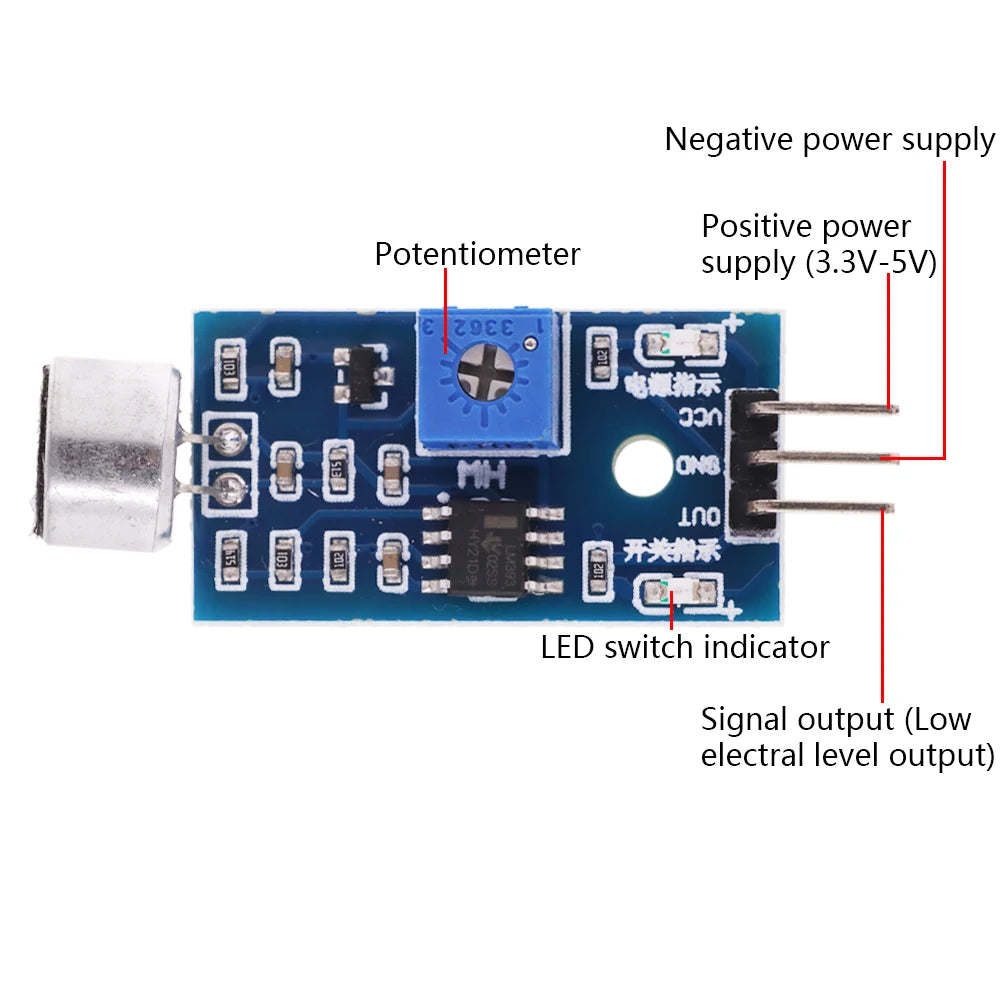 Módulo sensor de interruptor ativado por som