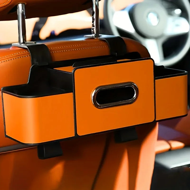 Car Seat-Back Organiser with Tissue Storage