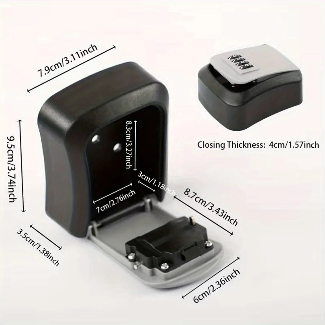 Wall-Mounted Four-Digit Combination Key Box