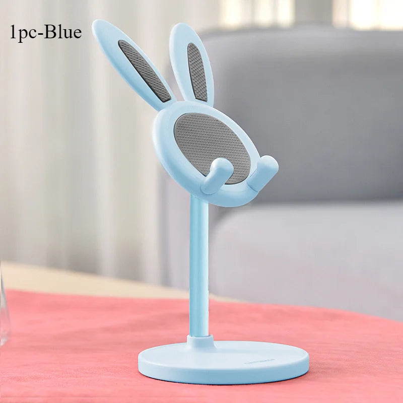 The cute Rabbit mobile phone stand desktop can lift and adjust the desktop phone accessories phone stand phone grip