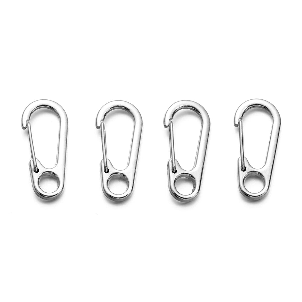 5/10pcs Lobster Clasp Buckle Keychain Carabiners Outdoor Camping Buckles 13x34mm Alloy Spring Snap Hooks Keychains Tool Clips