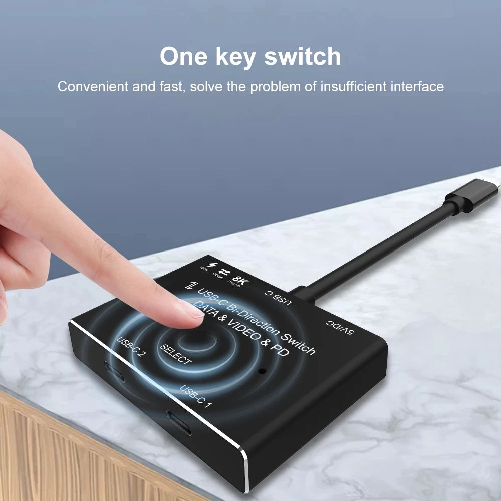 Bidirectional USB-C Video and Data Switch