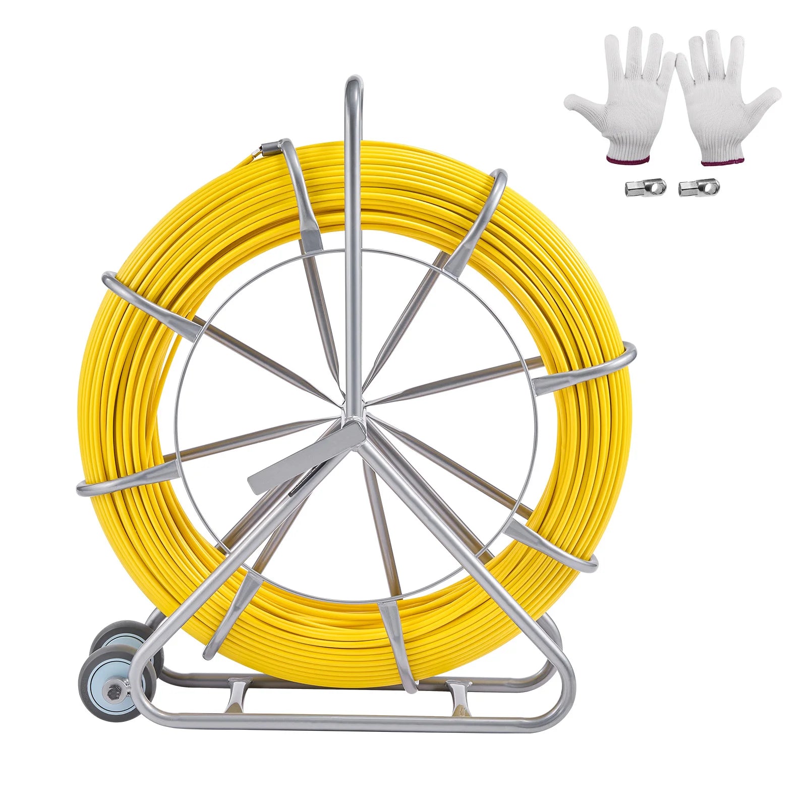 200 m glasfiber fisketape ledningstrækker med 5/16 tommer stang