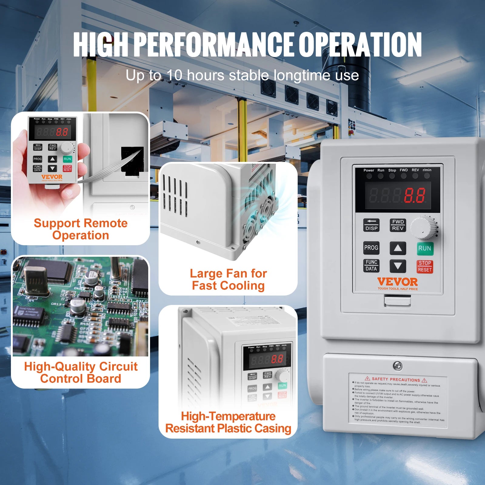 5HP 4KW Variable Frequency Drive 220V Single to 3 Phase Motor Control